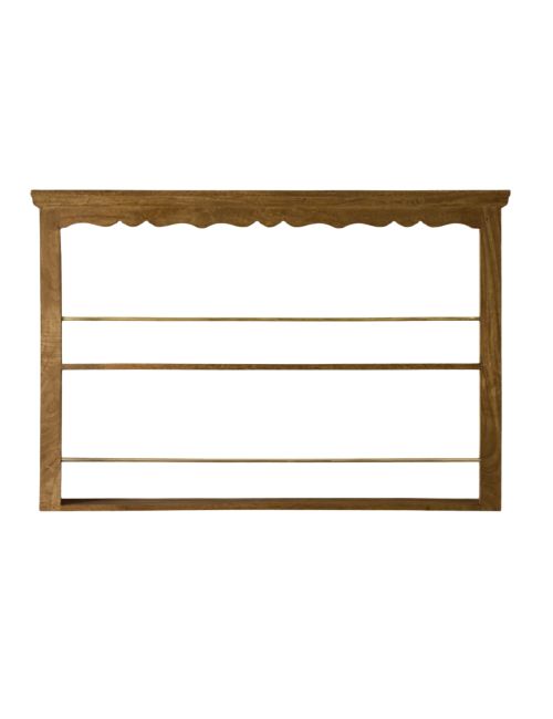Jolene Wood and Brass Display Shelf