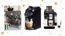 Three coffee machines