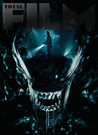 The xenomorph and Cailee Spaeny as Rain Carradine on the subscriber cover of Total Film's Alien: Romulus issue