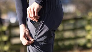 Rapha Trail Lightweight pant pocket detail