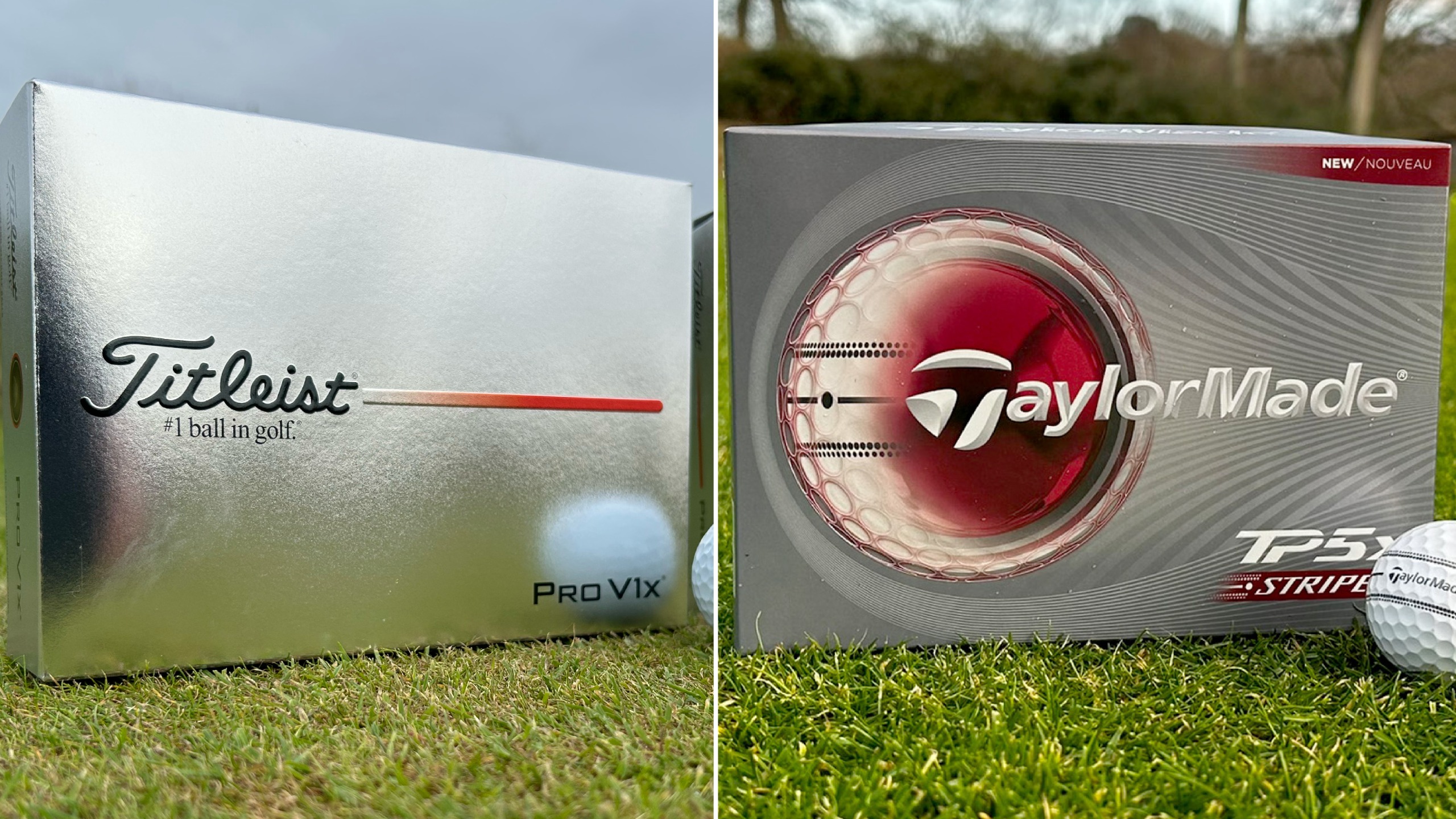 2025 Titleist Pro V1x vs 2026 TaylorMade TP5x golf balls 