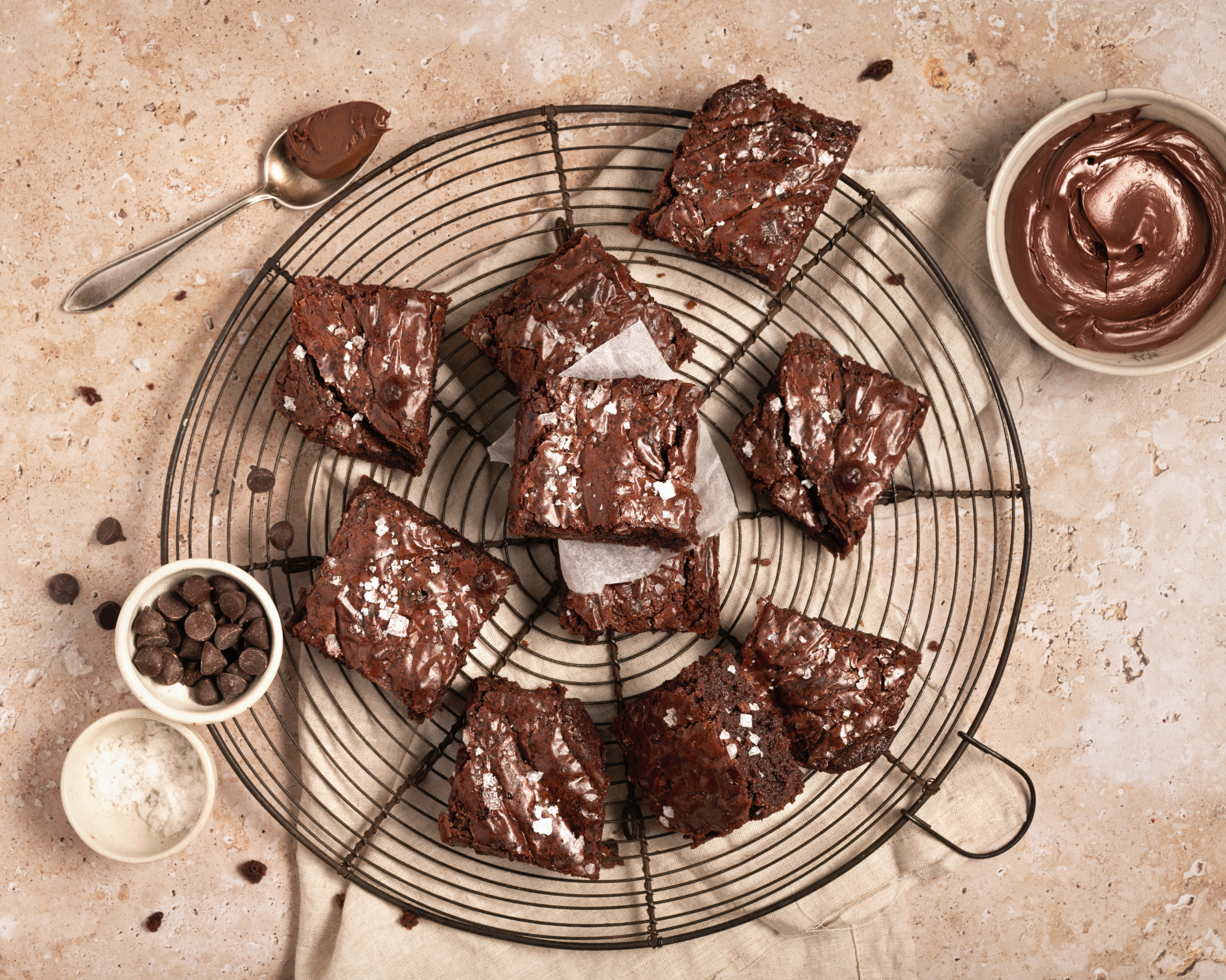 brownies sprinkled with salt