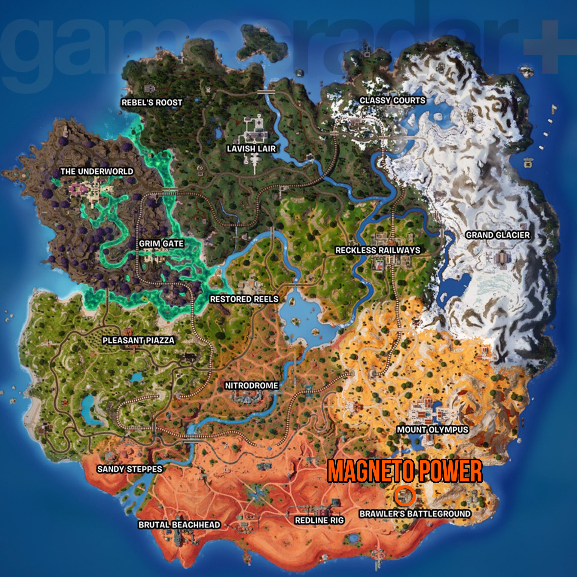 Fortnite Magneto Power location map