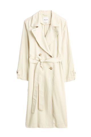 Madewell Belted Trench Coat in Drapey Twill