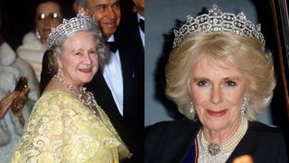 Queen Mother and the Duchess of Cornwall wear the Greville Tiara