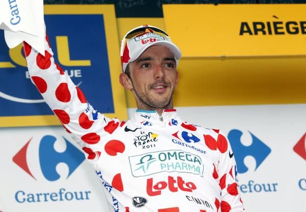 Jelle Vanendert also pulled on the climber's jersey