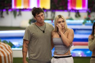 Robert Rausch and Andrea Carmona in an elimination ceremony on 'Love Island USA'