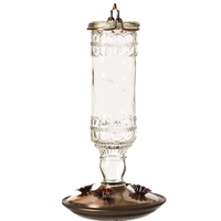 Perky-Pet Antique Glass Bottle Hummingbird Feeder