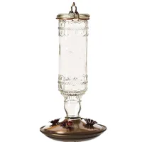 Perky-Pet Antique Glass Bottle Hummingbird Feeder