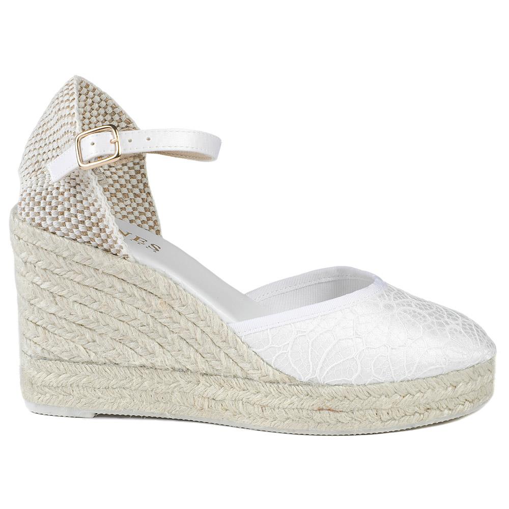 Reign Leather Wedge Espadrilles - Reign / 329 415 - White Floral