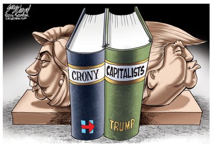 Political Cartoon U.S. Trump Hillary Crony Capitalists