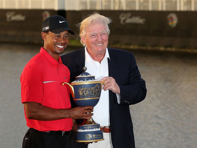 Tiger Woods and Donald Trump