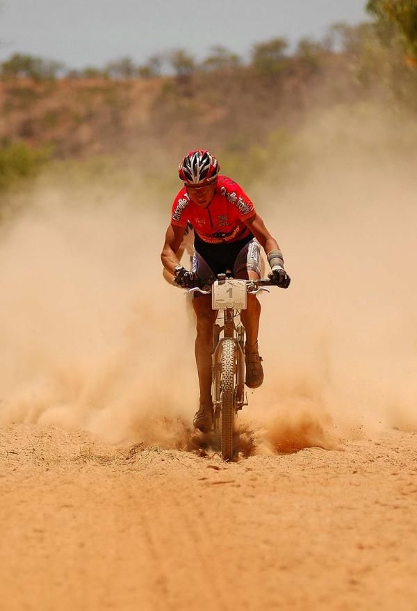 Bart Brentjens loving the sand.