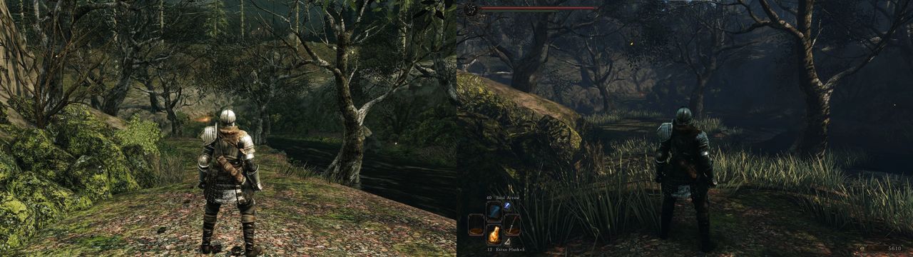 Screenshots of the DS2LightEngine mod in action.