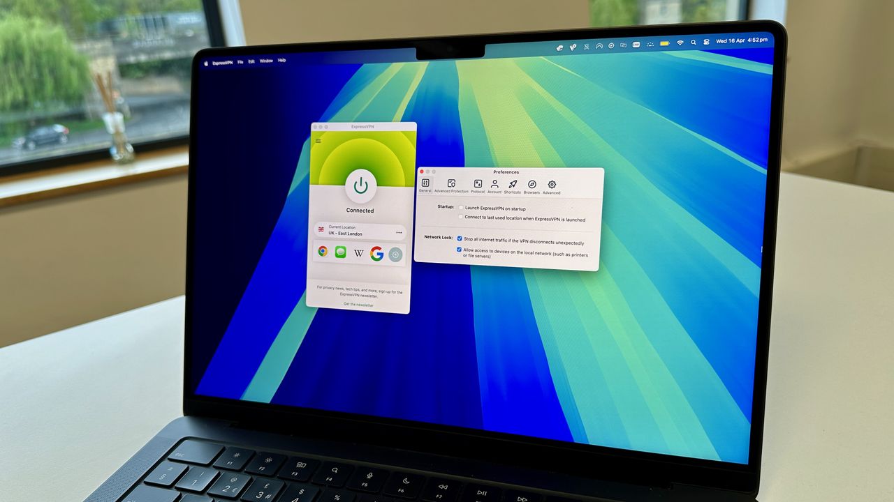 ExpressVPN's app on macOS.