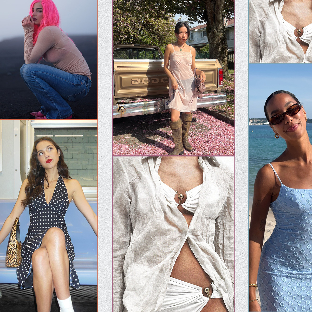 Photo collage of Gen Z Summer trends.