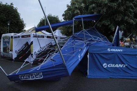 A summer storm did some damage