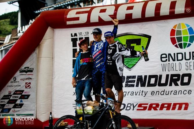 Junior men's podium