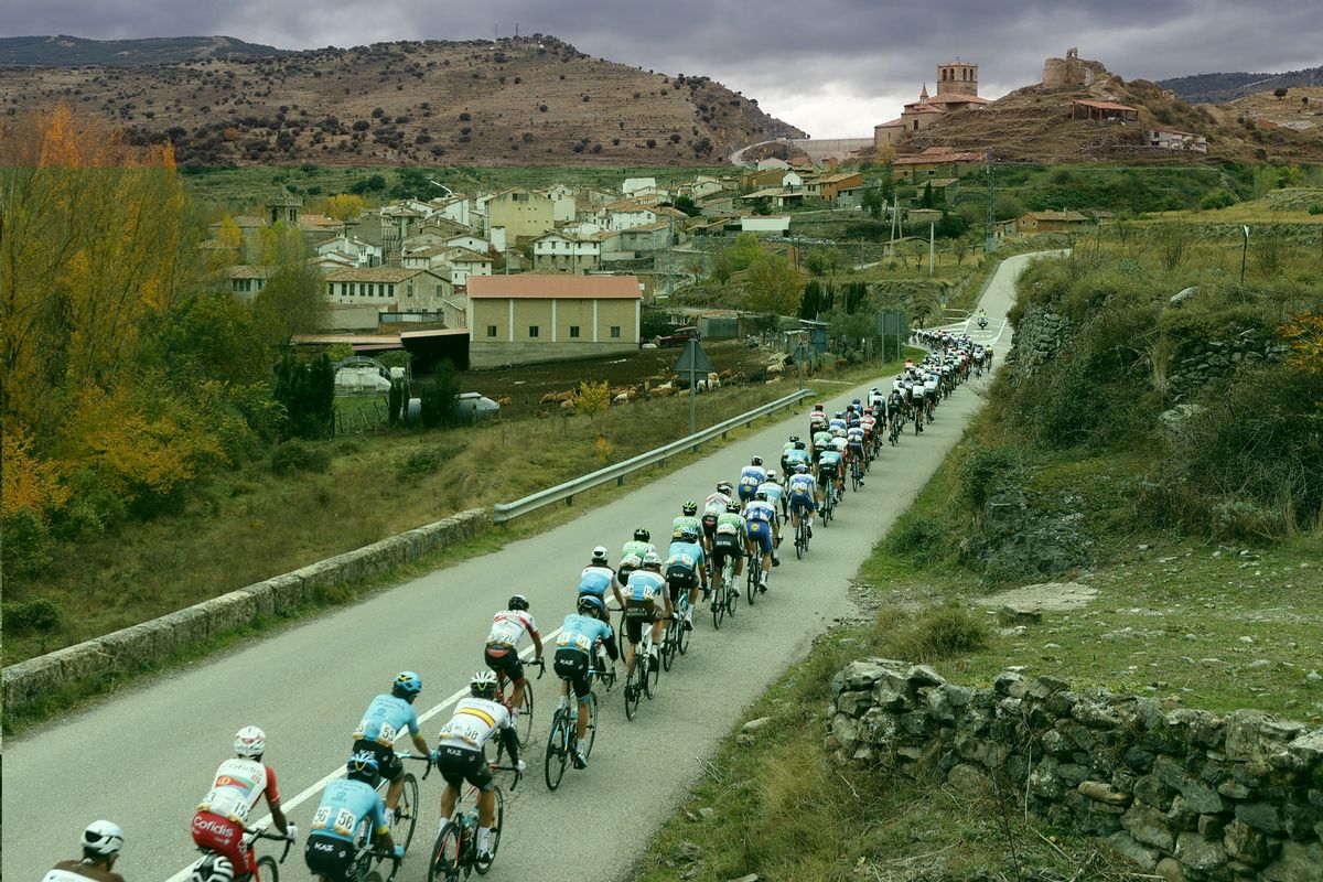 Cycling: Vuelta Espa&Atilde;&plusmn;a 2020 / Tour Spain 2020 / 3 Etapa / 3 Stage /
BUNCH / PELOTON /
Lodosa - Laguna Negra (166,1 km) 22-10-2020/
Vuelta Espa&Atilde;&plusmn;a 2020 / Tour Spain 2020 / 3 Etapa / 3 Stage /
Luis Angel Gomez
&Acirc;&copy;PHOTOGOMEZSPORT2020