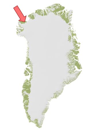 greenland crater, hiawatha impact crater