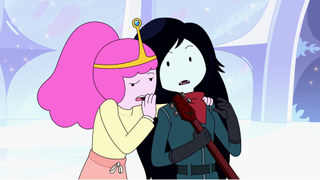 Adventure Time Obsidian Bonnie whispering in Marceline's ear