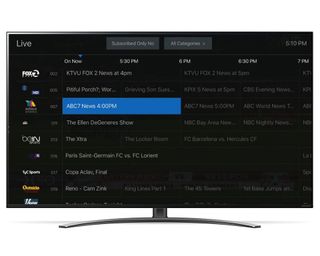 MobiTV user interface