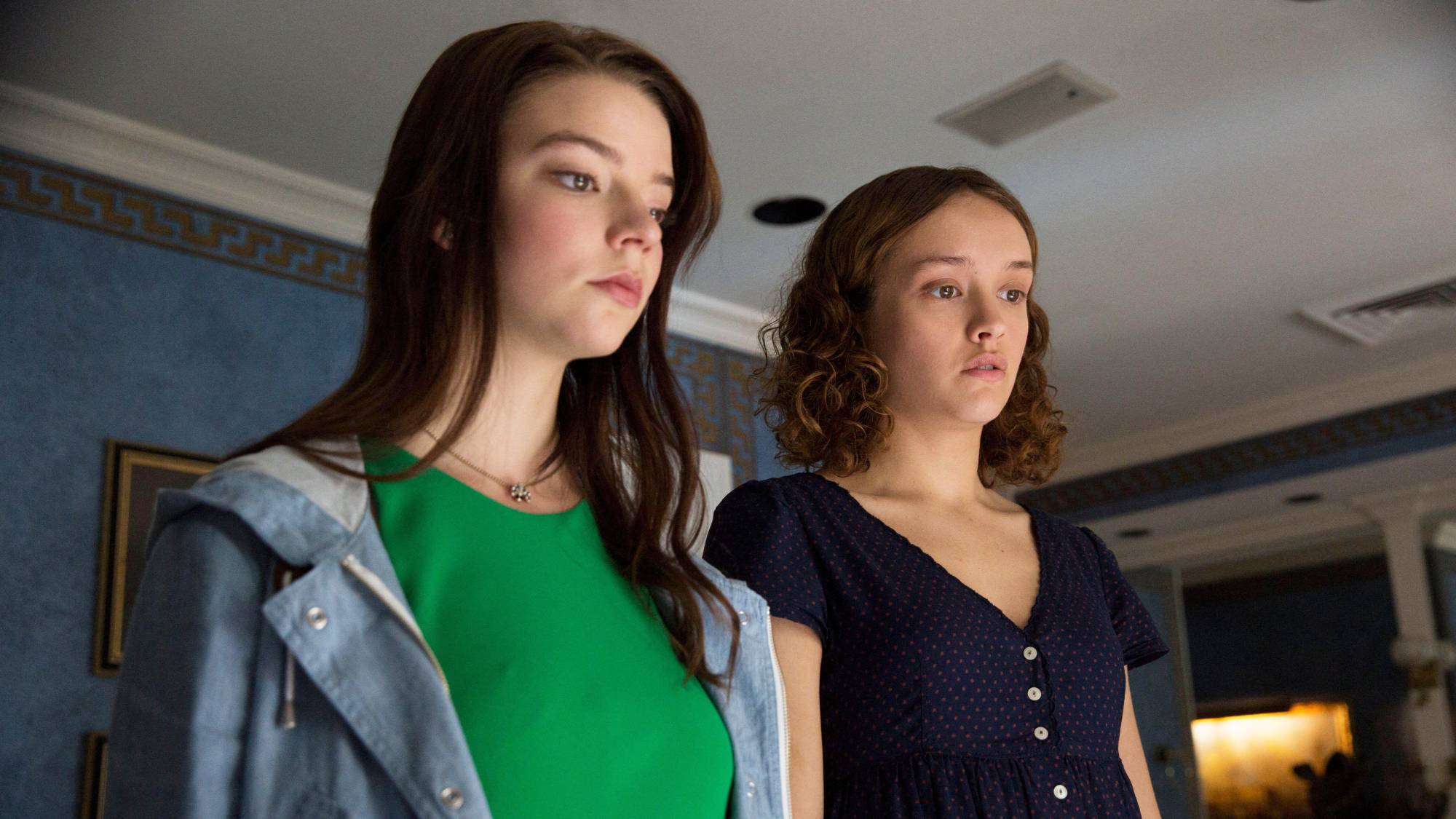 (L-R) Anya Taylor-Joy as Lily Reynolds and Olivia Cooke as Amanda in "Thoroughbreds"