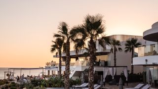 7Pines Resort Ibiza exterior at sunset