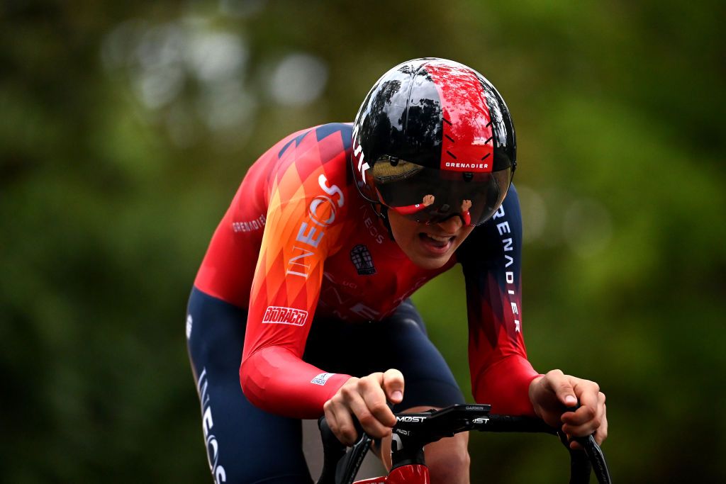 ADELAIDE AUSTRALIA JANUARY 17 Magnus Sheffield of The United States and Team INEOS Grenadiers sprints during the 23rd Santos Tour Down Under 2023 Prologue a 55km individual time trial stage from River Torrens Karrawirra Parri Adelaide CBD to River Torrens Karrawirra Parri Adelaide CBD TourDownUnder WorldTour on January 17 2023 in Adelaide Australia Photo by Tim de WaeleGetty Images