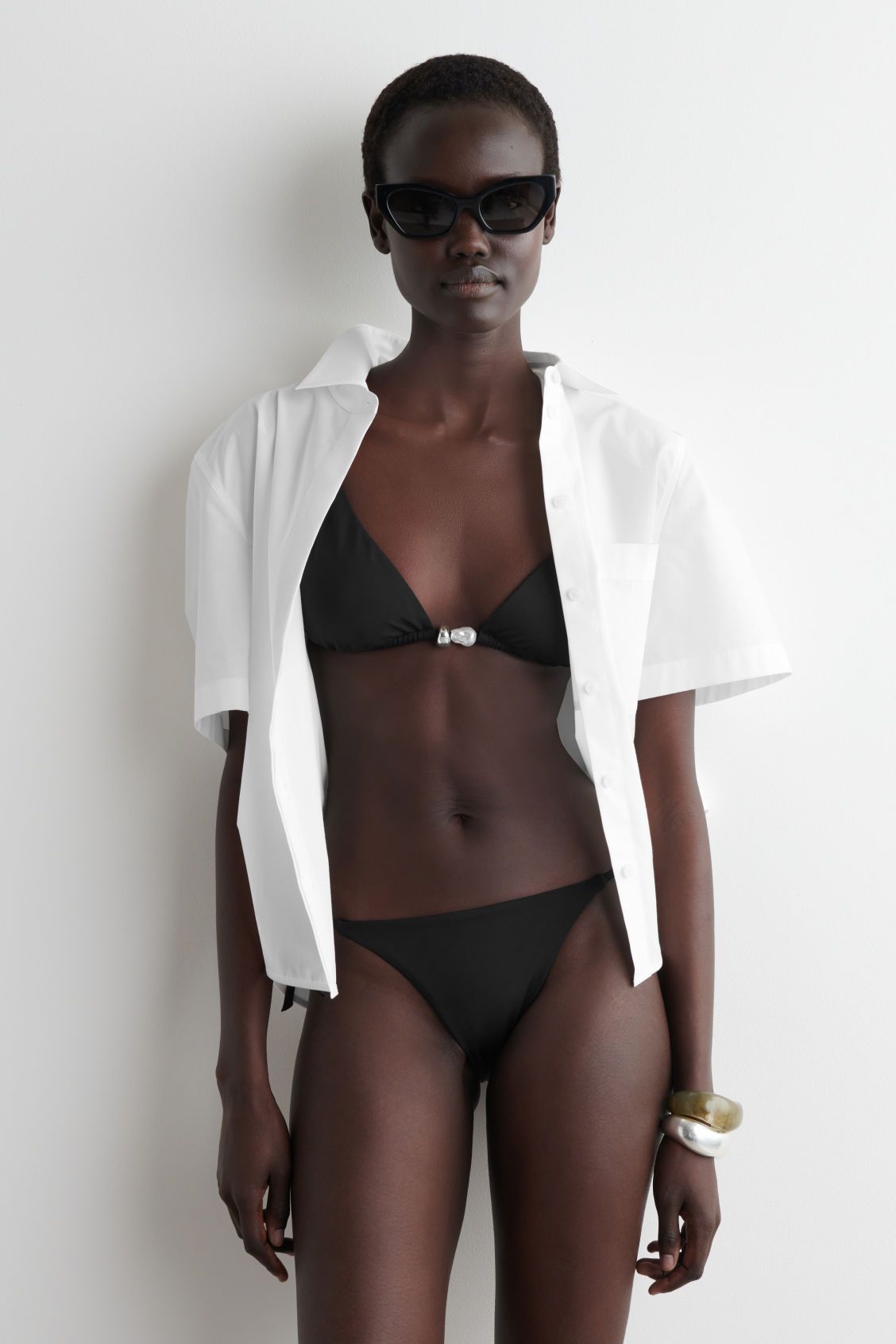 Embellished Triangle Bikini Top