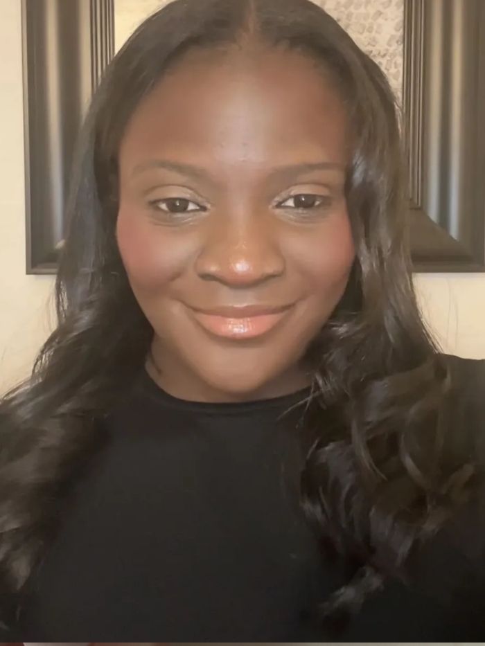 Editorial assistant Brittany Davy wearing the Dior concealer