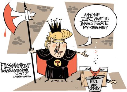 Political Cartoon U.S. Trump Comey FBI Investigations