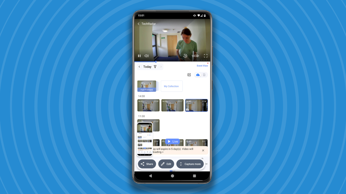 Video logs in Ezvizlife app