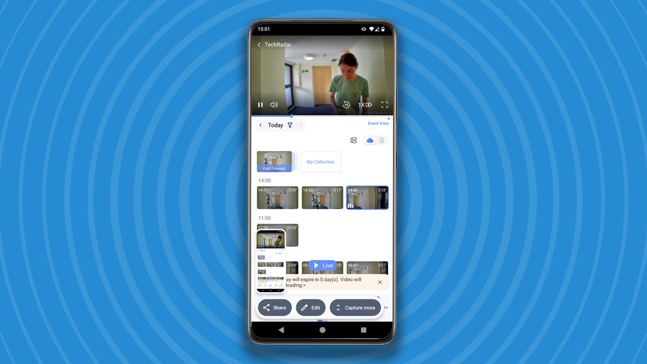 Video logs in Ezvizlife app