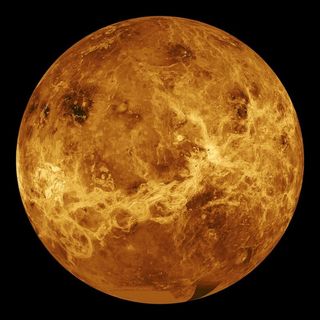 Venus as seen by the Magellan spacecraft, a NASA mission of the 1990s.