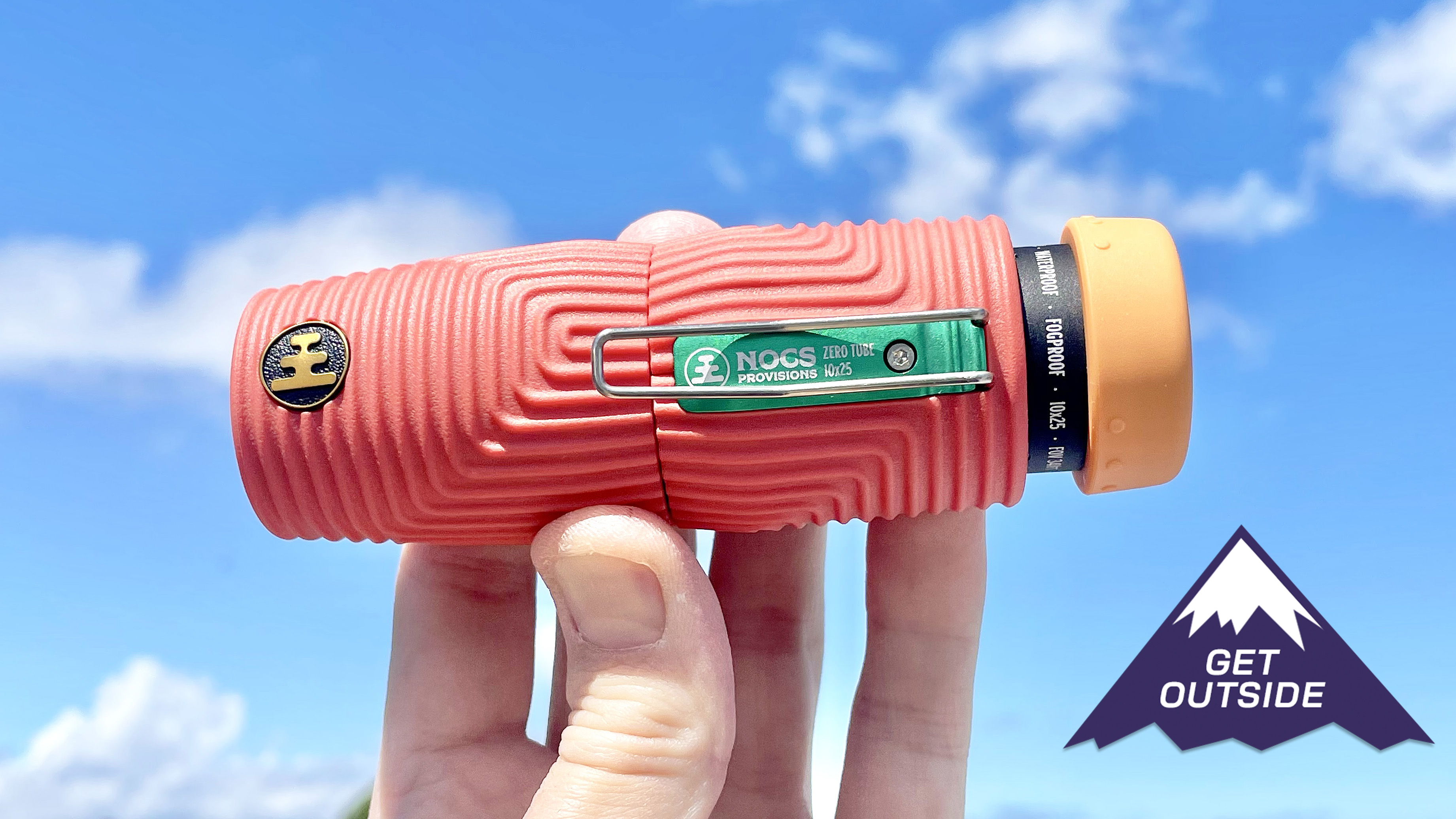 Nocs Tube Zero monocular in bright orange