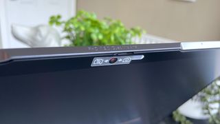 Lenovo ThinkPad X1 Yoga (Gen 8) webcam and microphones close up