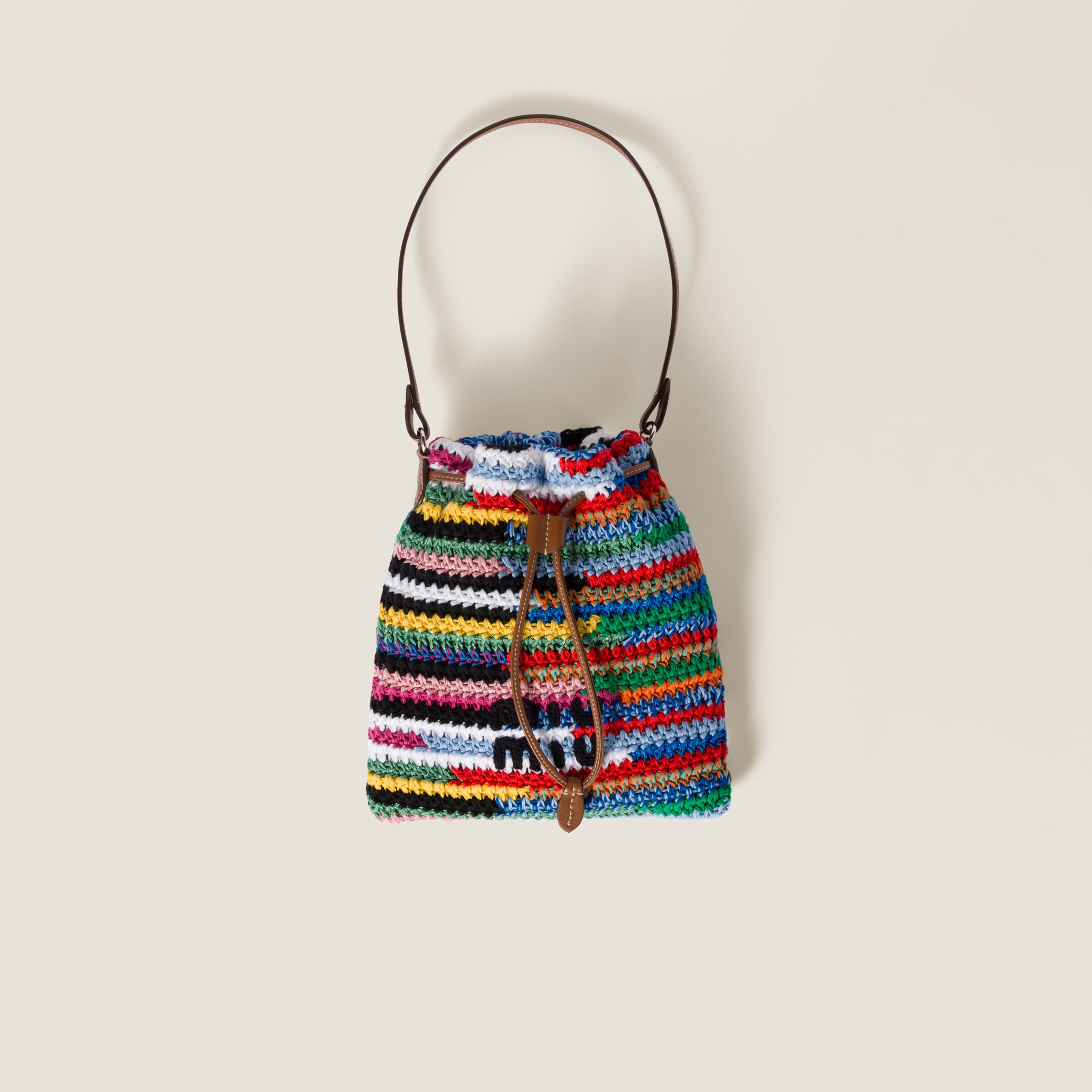 Crochet and Leather Pouch