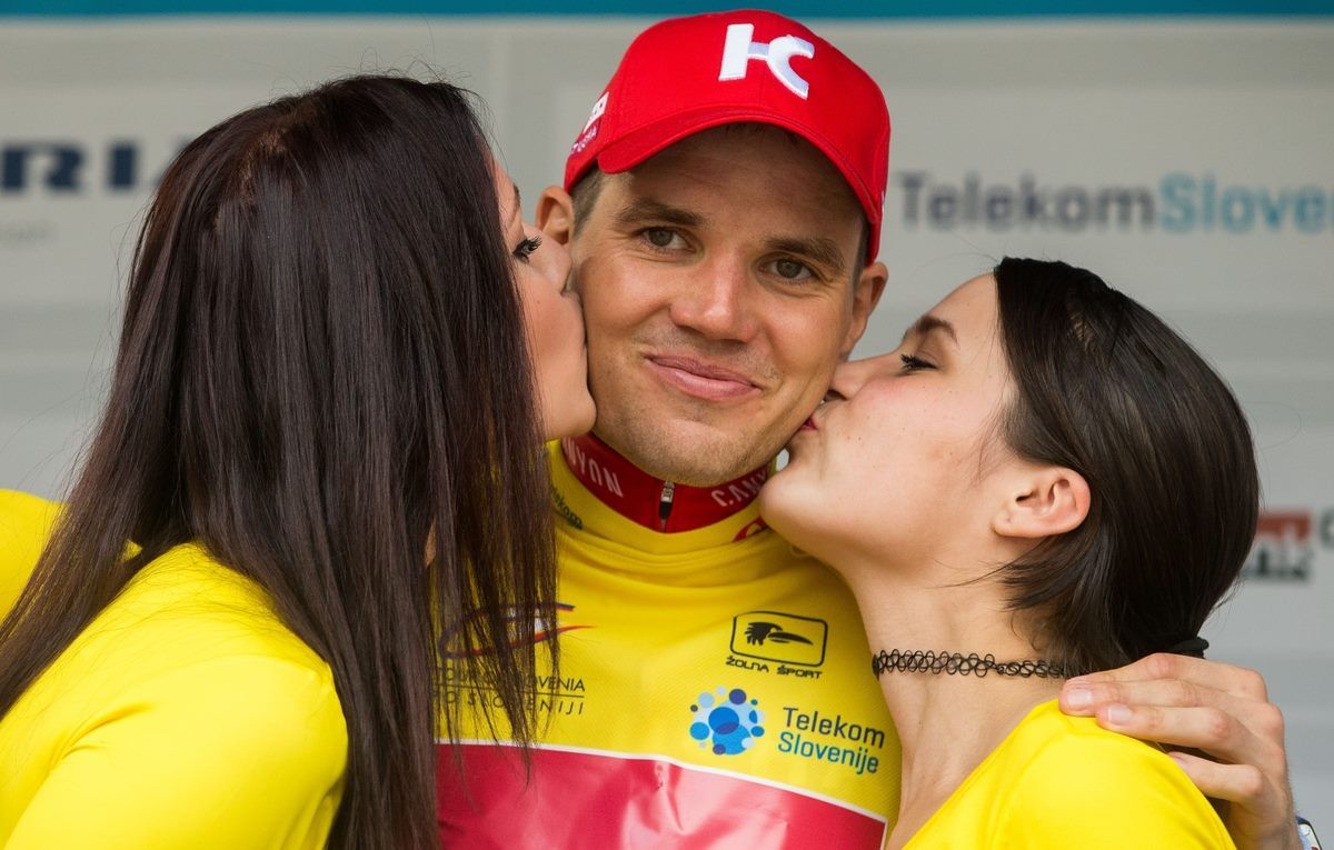 Rein Taaramae (Team Katusha) in yellow after stage 3 at the Tour de Slovenia