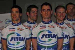 Jeremie Galland, Cyril Lemoine, Sebastien Joly, Fabrice Jeandesboz and Arnaud Coyot are looking forward to Saur-Sojasun's Tour de France debut.