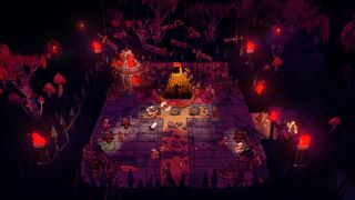 Cult of the Lamb, a roguelike crossed with a cult simulator