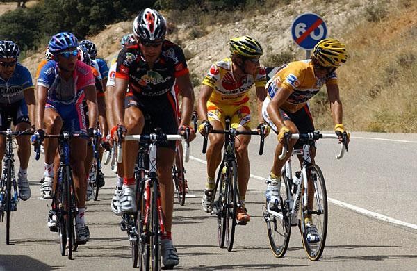Valverde checks the speed limit on the highways of Spain.