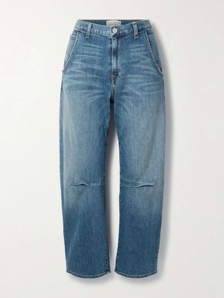 Emerson Mid-Rise Barrel-Leg Jeans