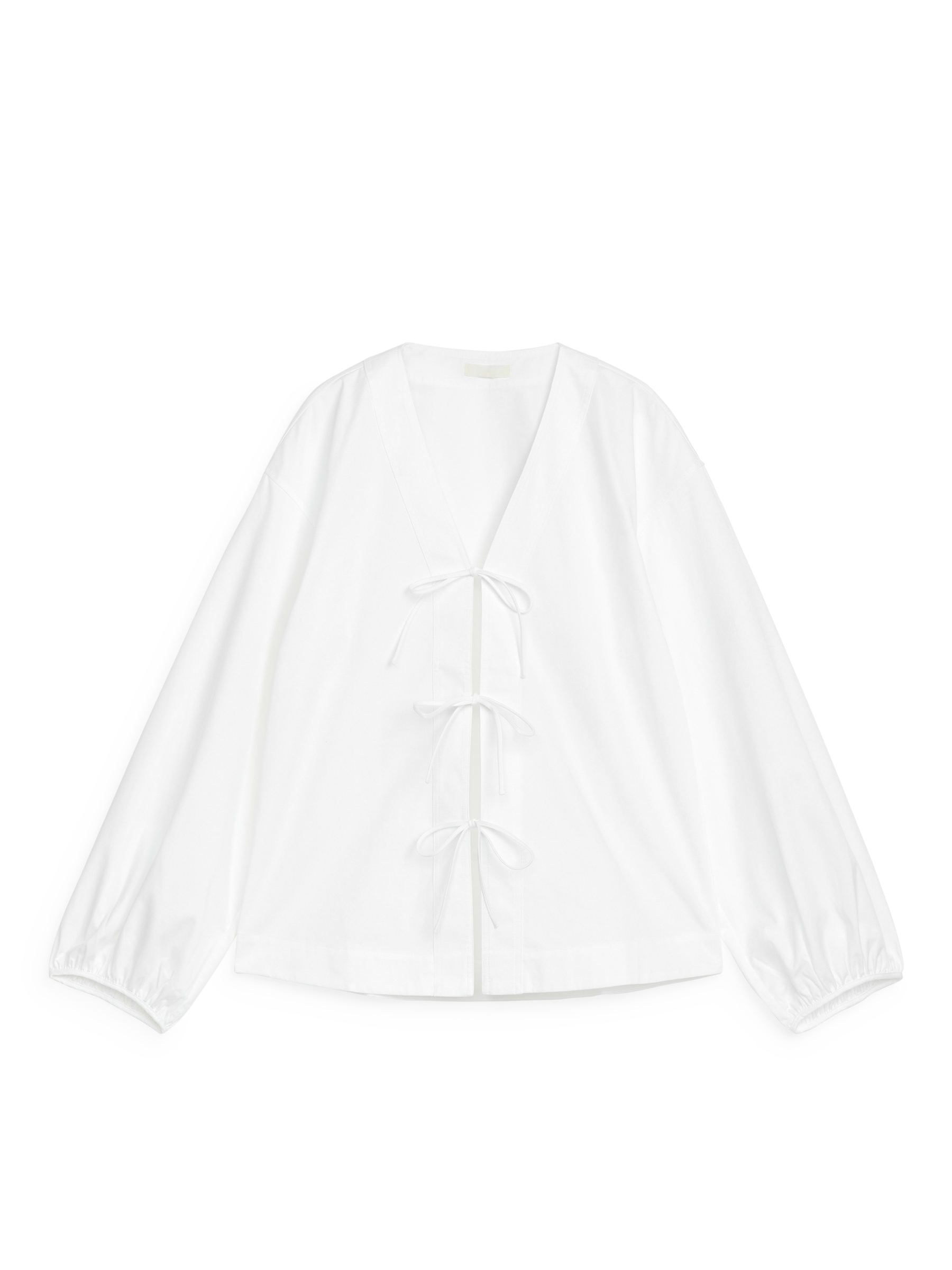 Puff-Sleeve Blouse – White – Women – Arket Gb