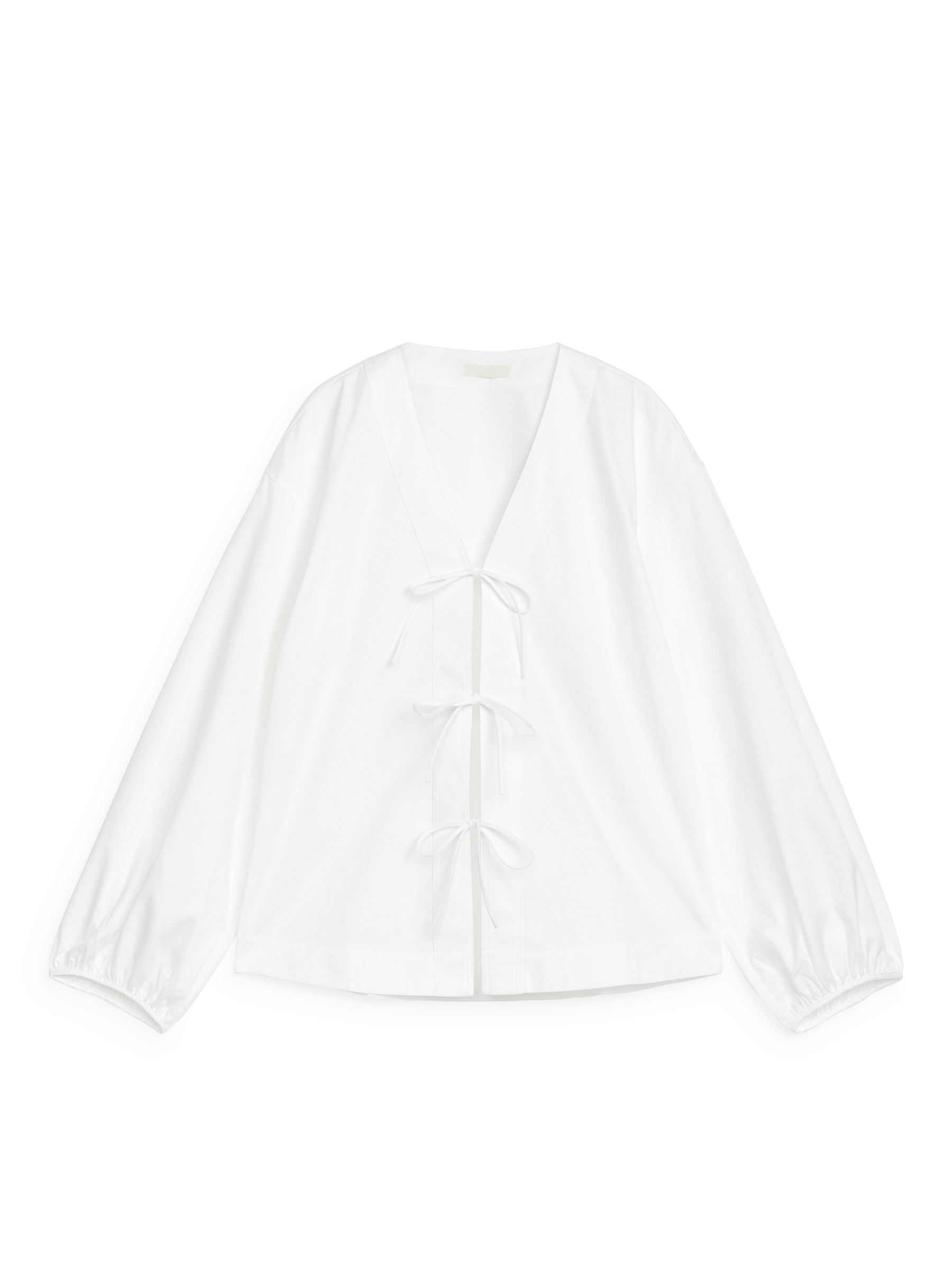 Puff-Sleeve Top - White - Women - Arket GB