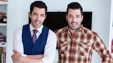 drew and johnathan scott on a white background