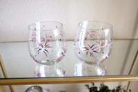 Hand Painted Fourth of July Wine Glasses for $19.75, at Etsy