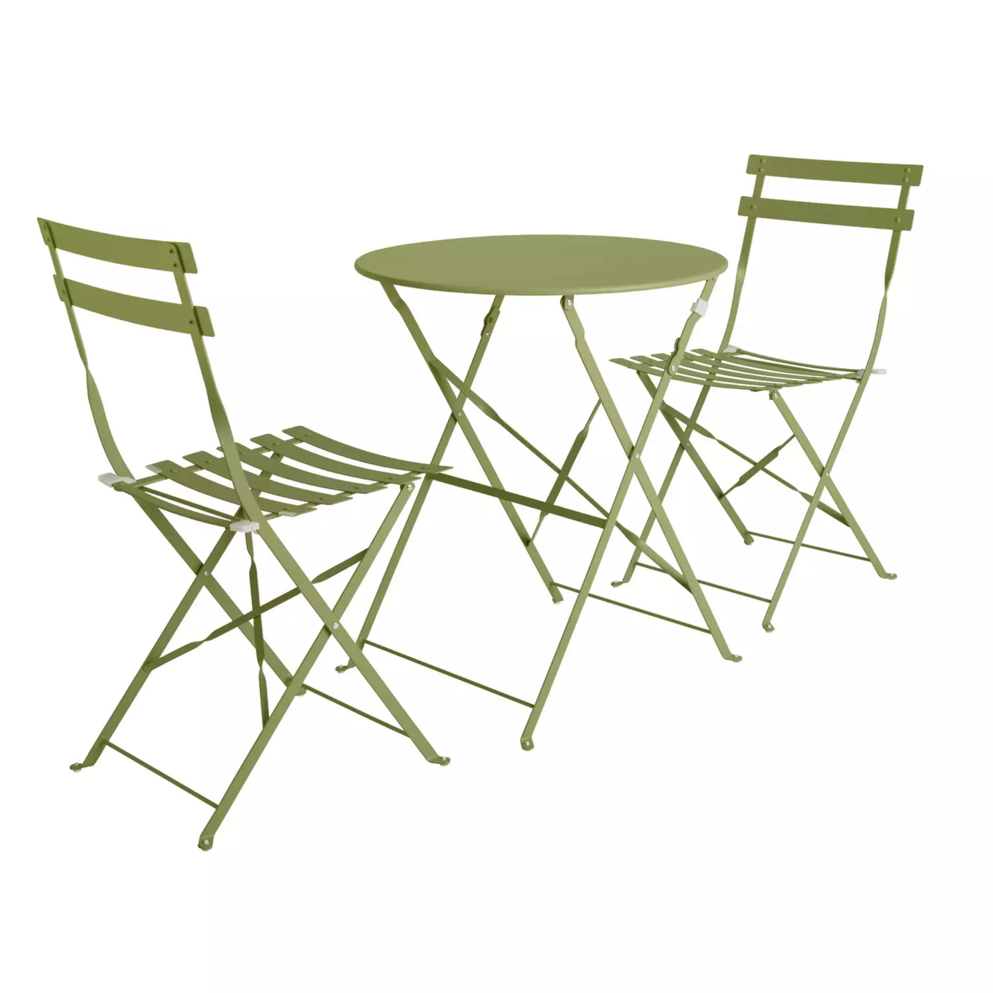 Habitat Eve 2 Seater Metal Garden Bistro Set - Green