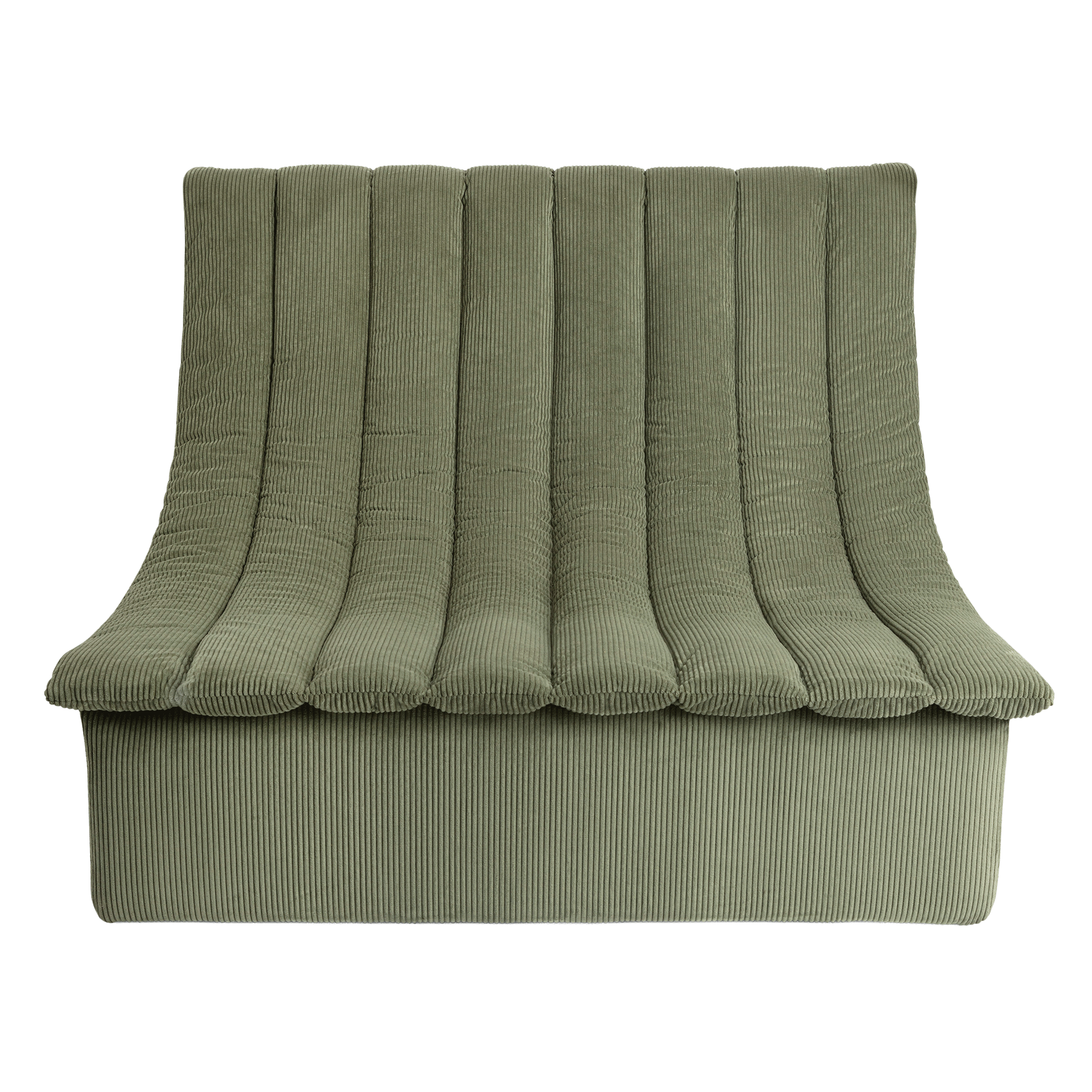 Habitat 60 Scoop chair in Green against a white background