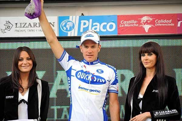 The lead-out man has a chance to savor the podium.